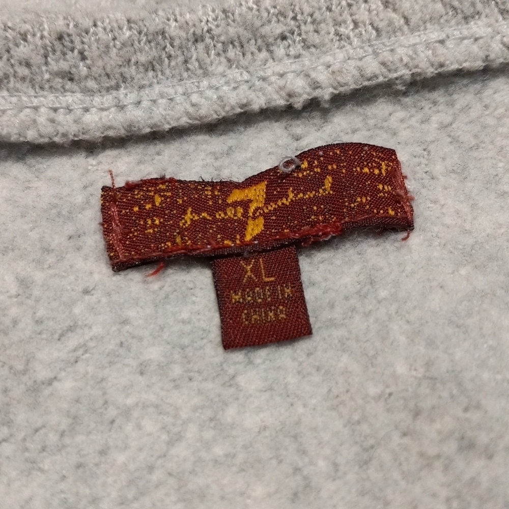 7 For All Mankind gray XL girls sweater - Picture 3 of 4